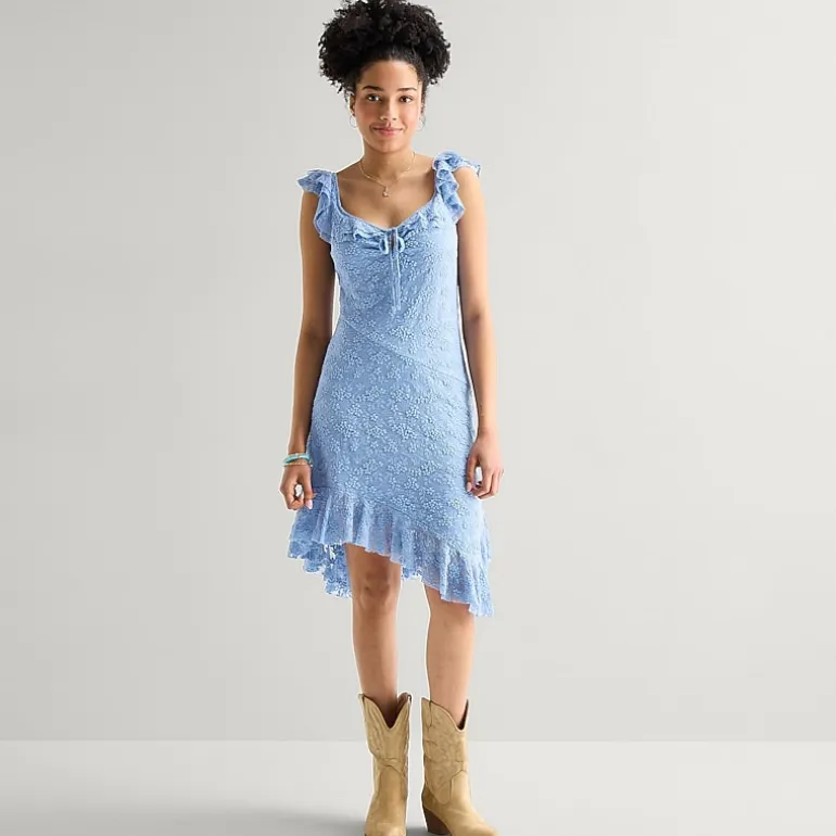 Arizona Womens Juniors U Neck Sleeveless Fit + Flare Dress