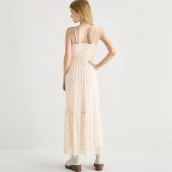 Arizona Womens Juniors V Neck Sleeveless Spaghetti Straps Maxi Dress