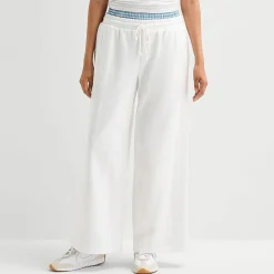 Arizona Womens Juniors Wide Leg Mid Rise Sweatpant