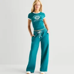 Arizona Womens Juniors Wide Leg Fleece Sweatpant