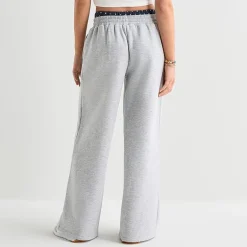 Arizona Womens Juniors Wide Leg Mid Rise Fleece Sweatpant