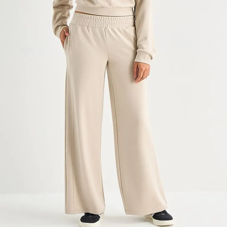 Arizona Womens Juniors Wide Leg Mid Rise Sweatpant