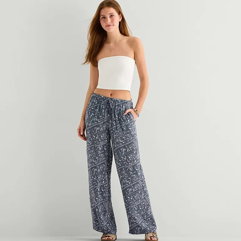 Arizona Womens Juniors Wide Leg Pull-On Pant