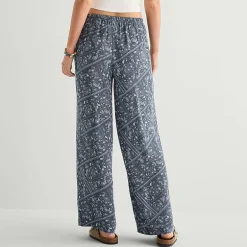 Arizona Womens Juniors Wide Leg Pull-On Pant