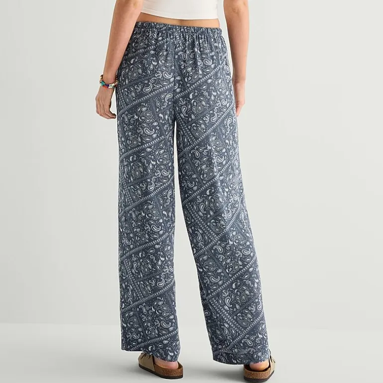 Arizona Womens Juniors Wide Leg Pull-On Pant