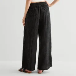 Arizona Womens Juniors Wide Leg Mid Rise Pull-On Pant