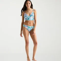 Arizona Womens Leaf Juniors Midkini Swimsuit Top