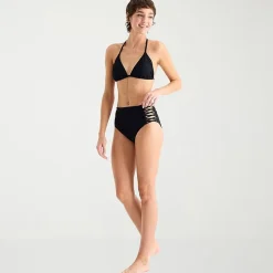 Arizona Womens Lined Juniors Moderate Coverage High Waist Bikini Swimsuit Bottom