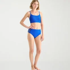 Arizona Womens Lined Juniors Moderate Coverage High Waist Bikini Swimsuit Bottom