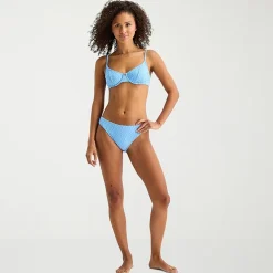 Arizona Womens Lined Textured Chevron Juniors Cheeky Hipster Bikini Swimsuit Bottom