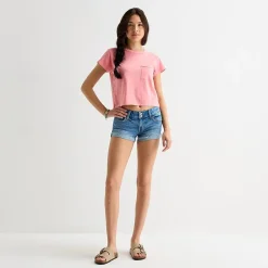 Arizona Womens 2 1/2" Low Rise Juniors Denim Short