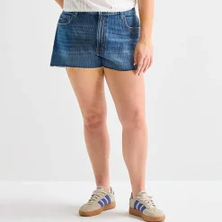 Arizona Womens 2" Low Rise Juniors Denim Short