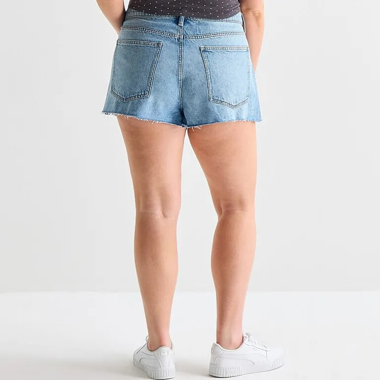 Arizona Womens 2" Low Rise Juniors Denim Short
