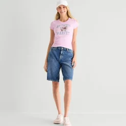 Arizona Womens 12" Low Rise Juniors Denim Short