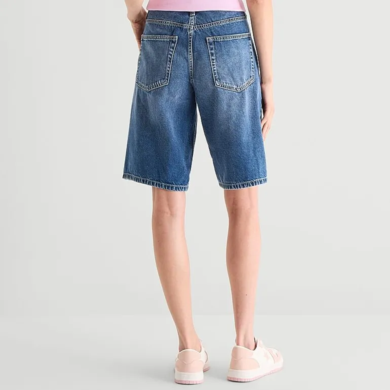 Arizona Womens 12" Low Rise Juniors Denim Short