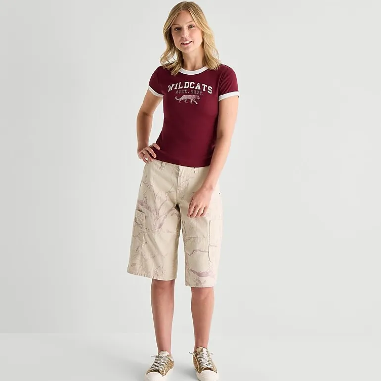 Arizona Womens 15" Low Rise Juniors Denim Short