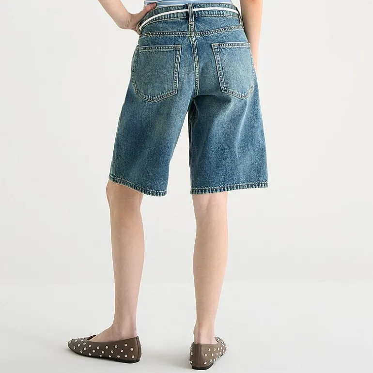 Arizona Womens 12 1/4" Low Rise Juniors Denim Short