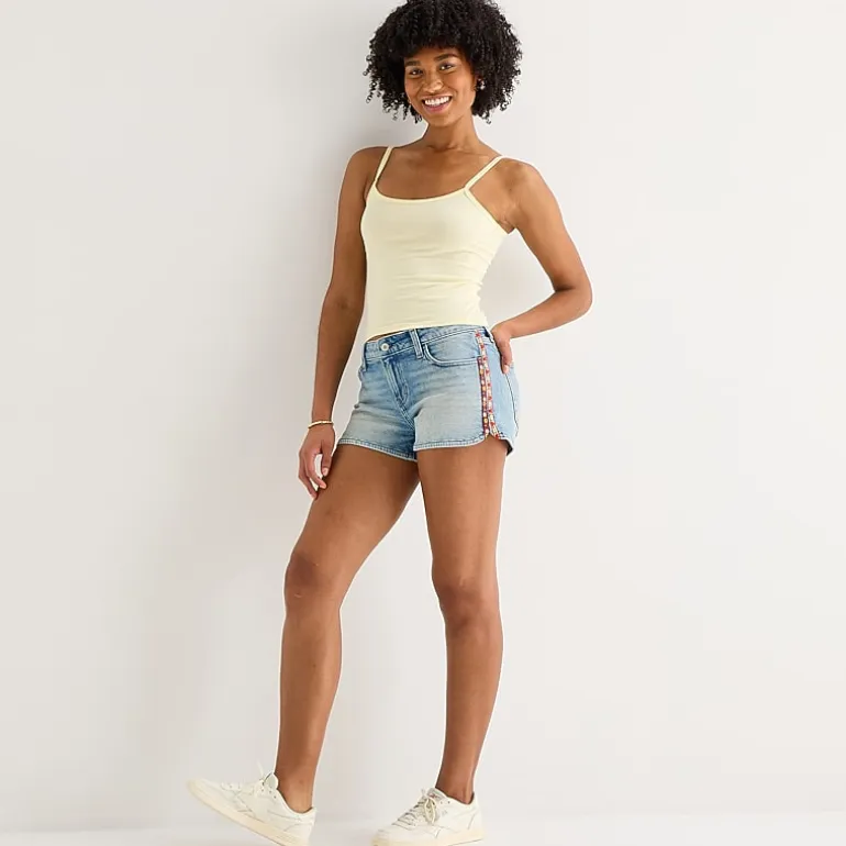 Arizona Womens 2 1/2" Low Rise Juniors Denim Short