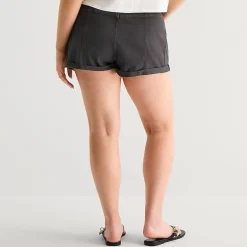Arizona Womens 1 1/2" Low Rise Juniors Plus Chino Short