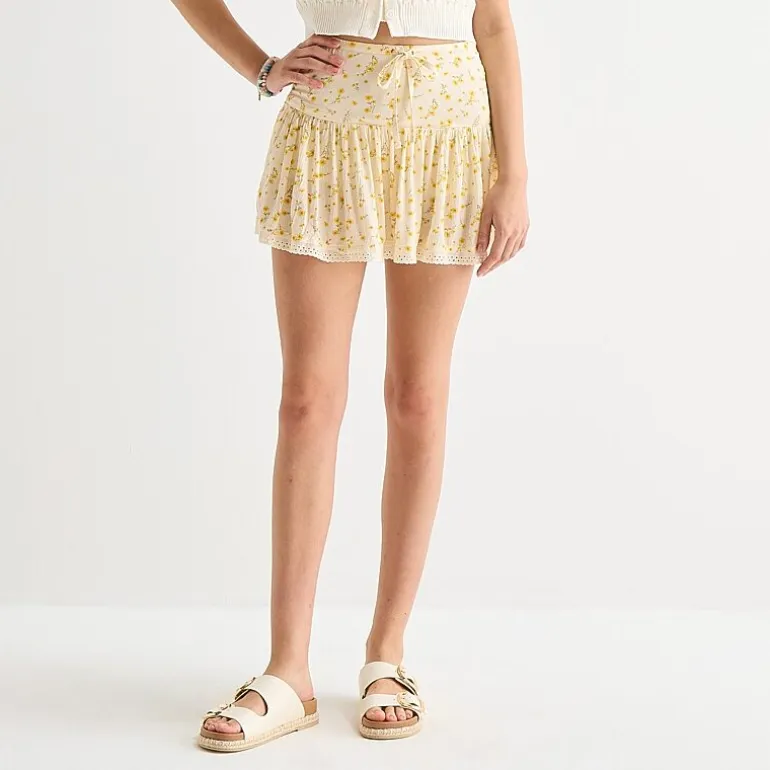 Arizona Womens Mid Rise Juniors Skort