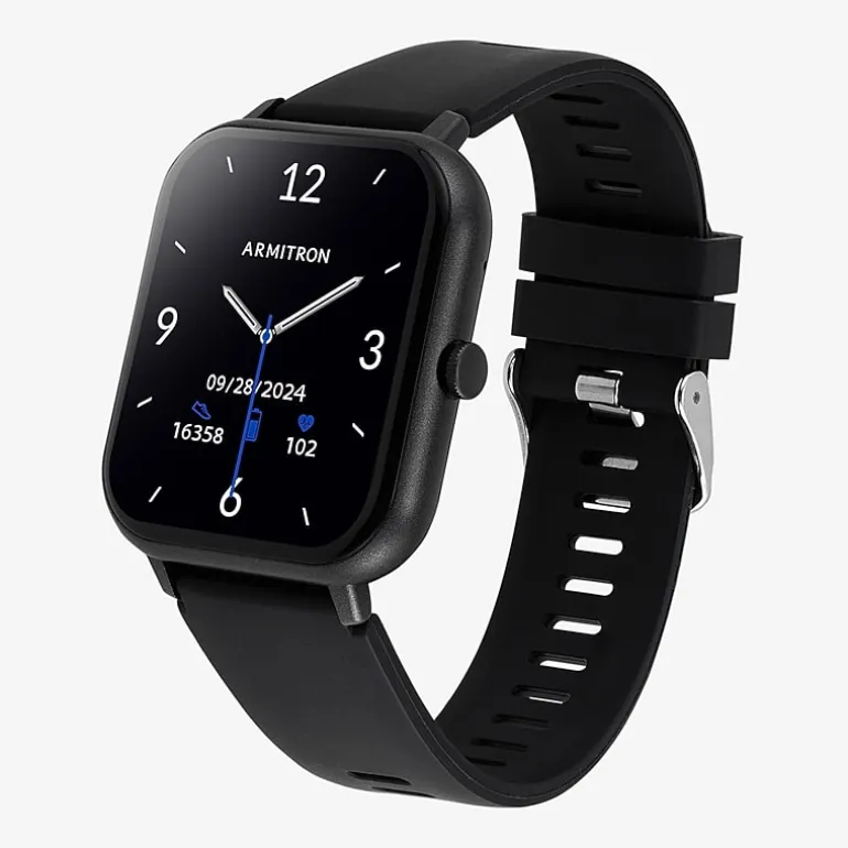 Armitron Connect Unisex Adult Chronograph Black Smart Watch 42-1017dgbk