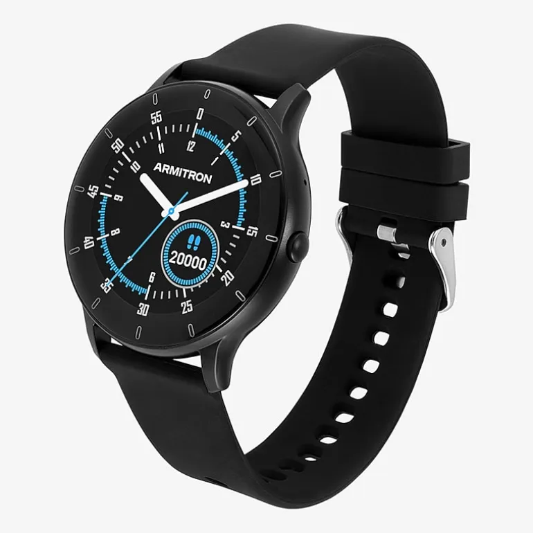 Armitron Connect Unisex Adult Chronograph Black Smart Watch 42-1021bkbk