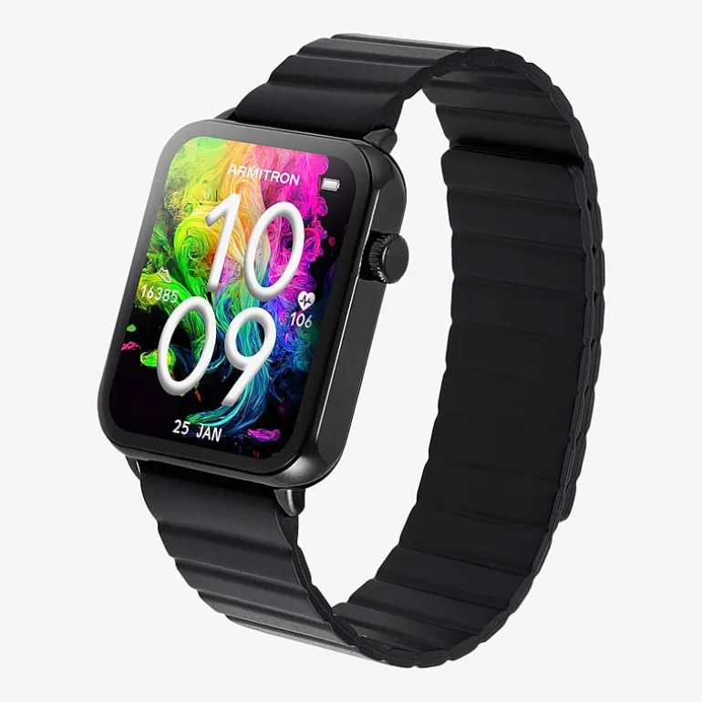 Armitron Connect Unisex Adult Chronograph Black Smart Watch 42-1020bkbk