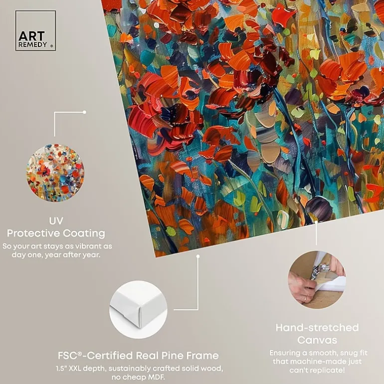 ART REMEDY® "Beautiful Garden Bloom" Giclee Floral And Botanical Canvas Art