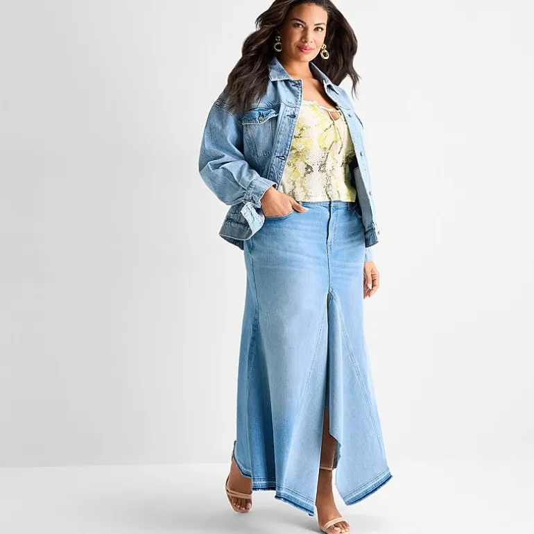 Ashley Graham Womens Plus Lightweight Jacket