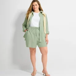Ashley Graham Womens Plus Pull-On Short