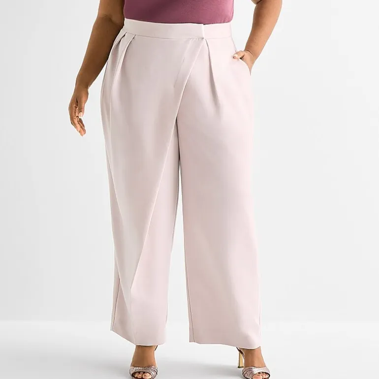 Ashley Graham Womens Plus Trouser