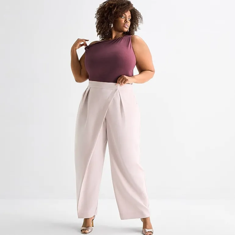 Ashley Graham Womens Plus Trouser