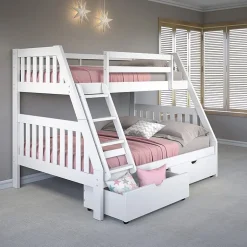Austin Mission Twin over Full Bunk Bed with Dual Underbed Drawers