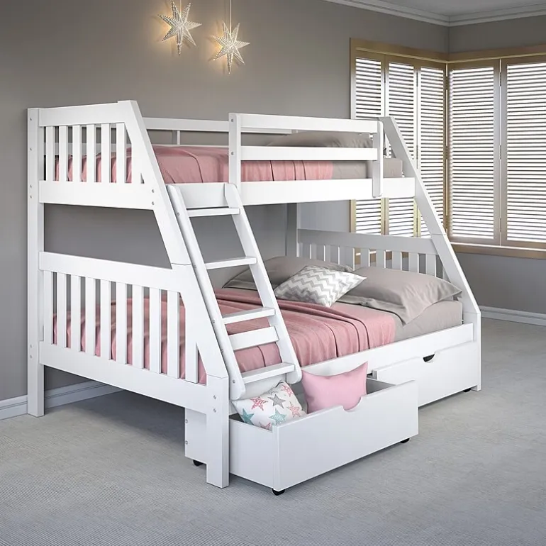 Austin Mission Twin over Full Bunk Bed with Dual Underbed Drawers