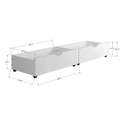 Austin Mission Twin over Full Bunk Bed with Dual Underbed Drawers
