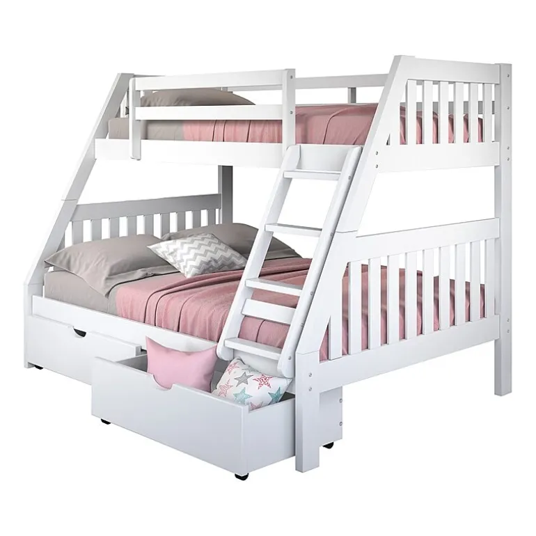 Austin Mission Twin over Full Bunk Bed with Dual Underbed Drawers
