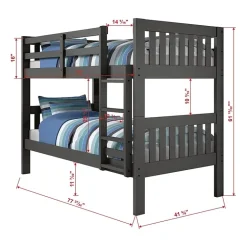 Austin Mission Twin over Twin Bunk Bed