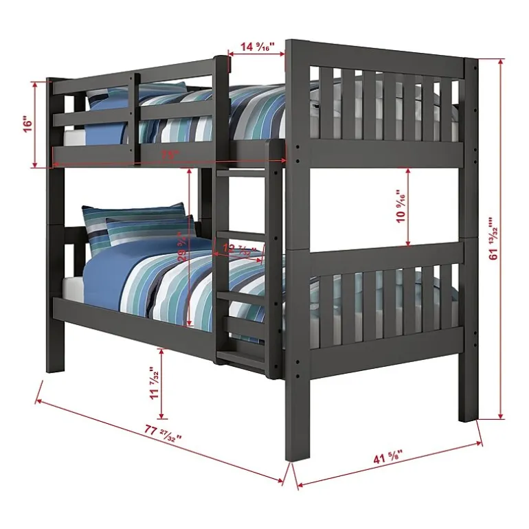 Austin Mission Twin over Twin Bunk Bed