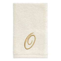 Avanti Premier Script Monogram Ivory/Gold Bath Towel Collection