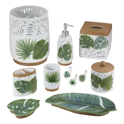 Avanti Viva Palm Hand Painted Bathroom Canister