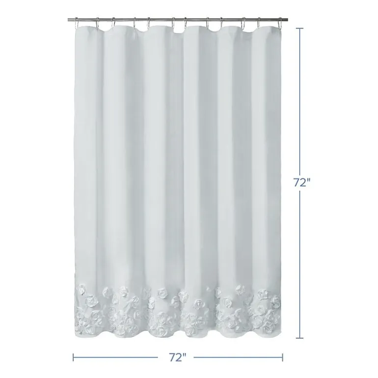 Awesome Home™ Floral Ruffle Shower Curtain
