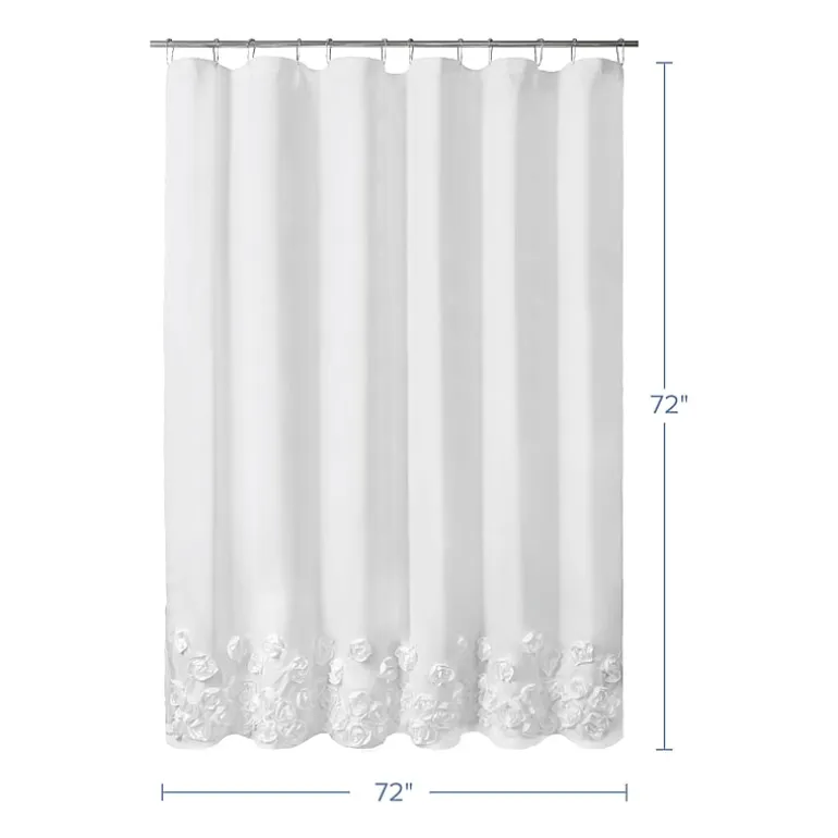 Awesome Home™ Floral Ruffle Shower Curtain