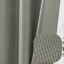 Awesome Home™ No Hook Embossed Snap-In Liner Shower Curtain