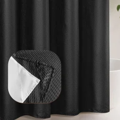 Awesome Home™ No Hook Embossed Snap-In Liner Shower Curtain