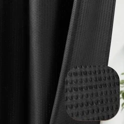 Awesome Home™ No Hook Embossed Snap-In Liner Shower Curtain