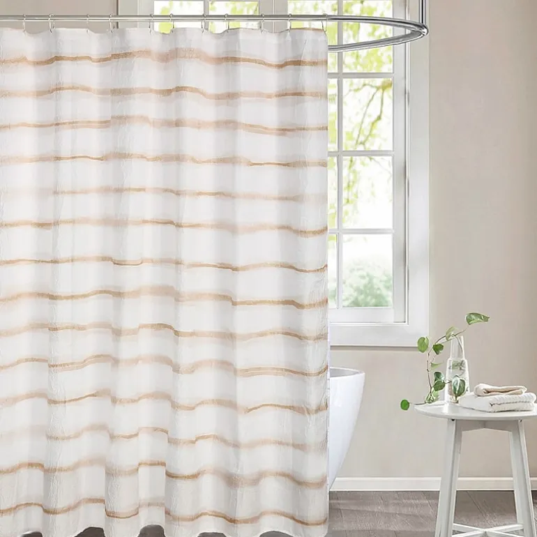 Awesome Home™ Wavy Stripe Recycled Shower Curtain