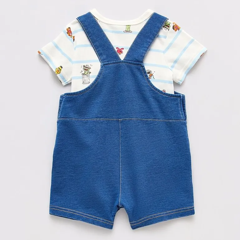 Baby Boys 2-pc. Sesame Street Shortall Set