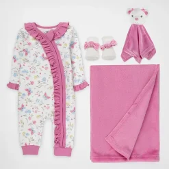 Baby Essentials Baby Girls 4-pc. Baby Clothing Set