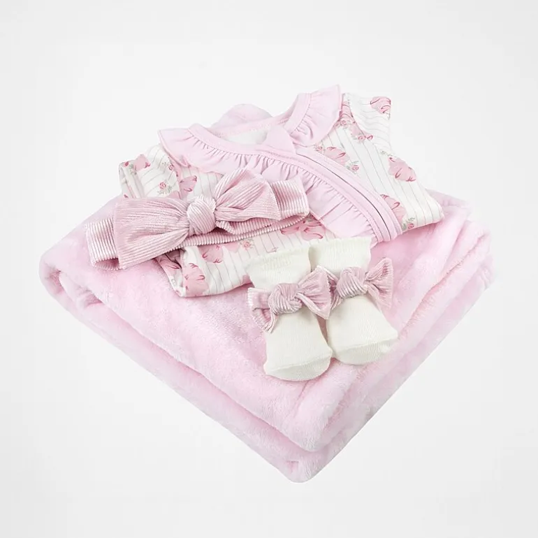 Baby Essentials Baby Girls 4-pc. Baby Clothing Set