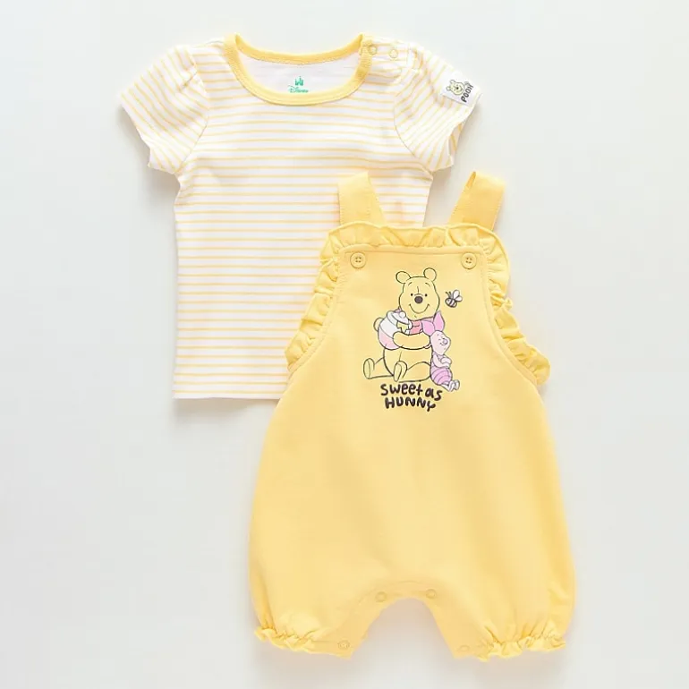 Baby Girls 2-pc. Winnie The Pooh Shortall Set